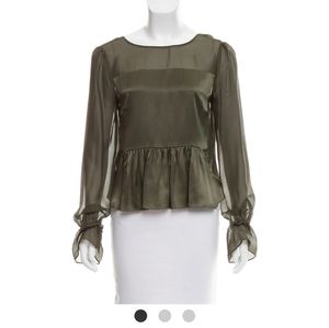 Intermix Silk Open Back Blouse